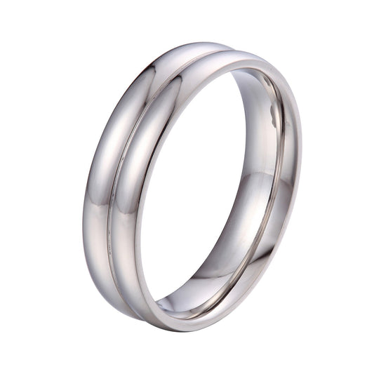 4MM 6MM Silver Stainless Steel Comfort Fit Wedding Band Ring Size 5-14 HS11