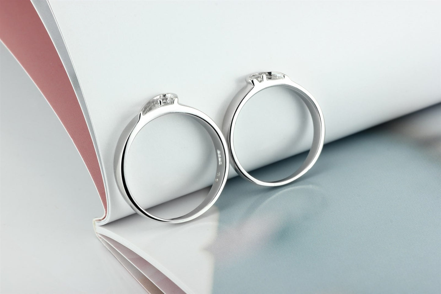 925 Sterling Silver Couple Love Wedding Bands Rings Size 4.5-12 Sy10