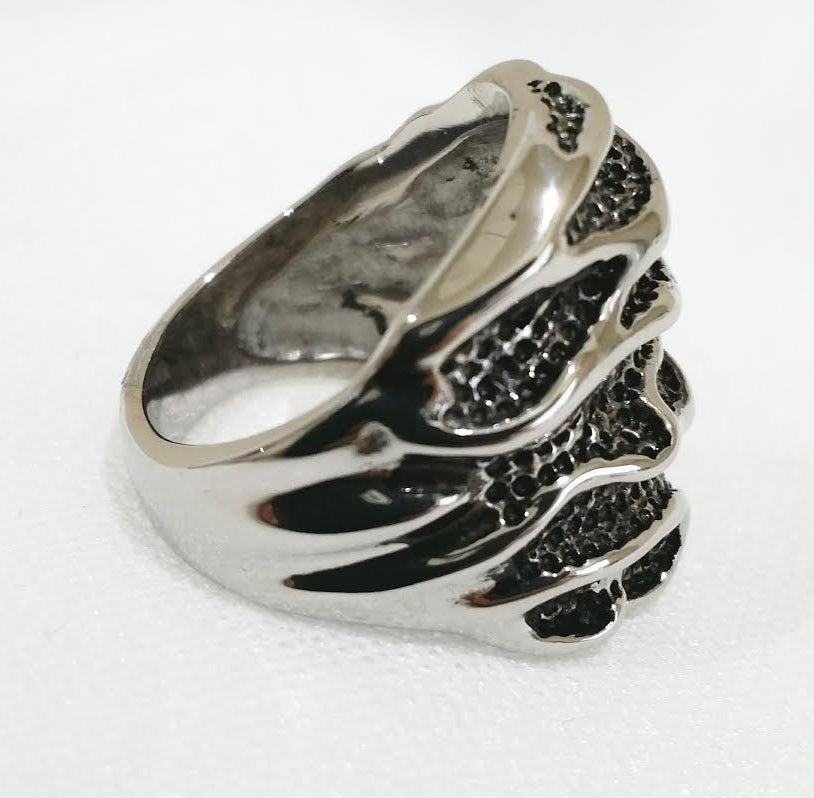 US Seller Men Or Women Stainless Steel Punk Rock Band Biker Rings SR180