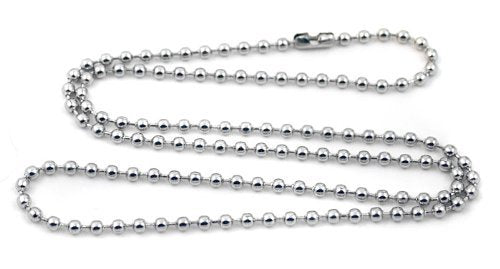 1.5 mm 10"-100" Silver Stainless Steel Bead Necklace Chain Sb44 USA Seller