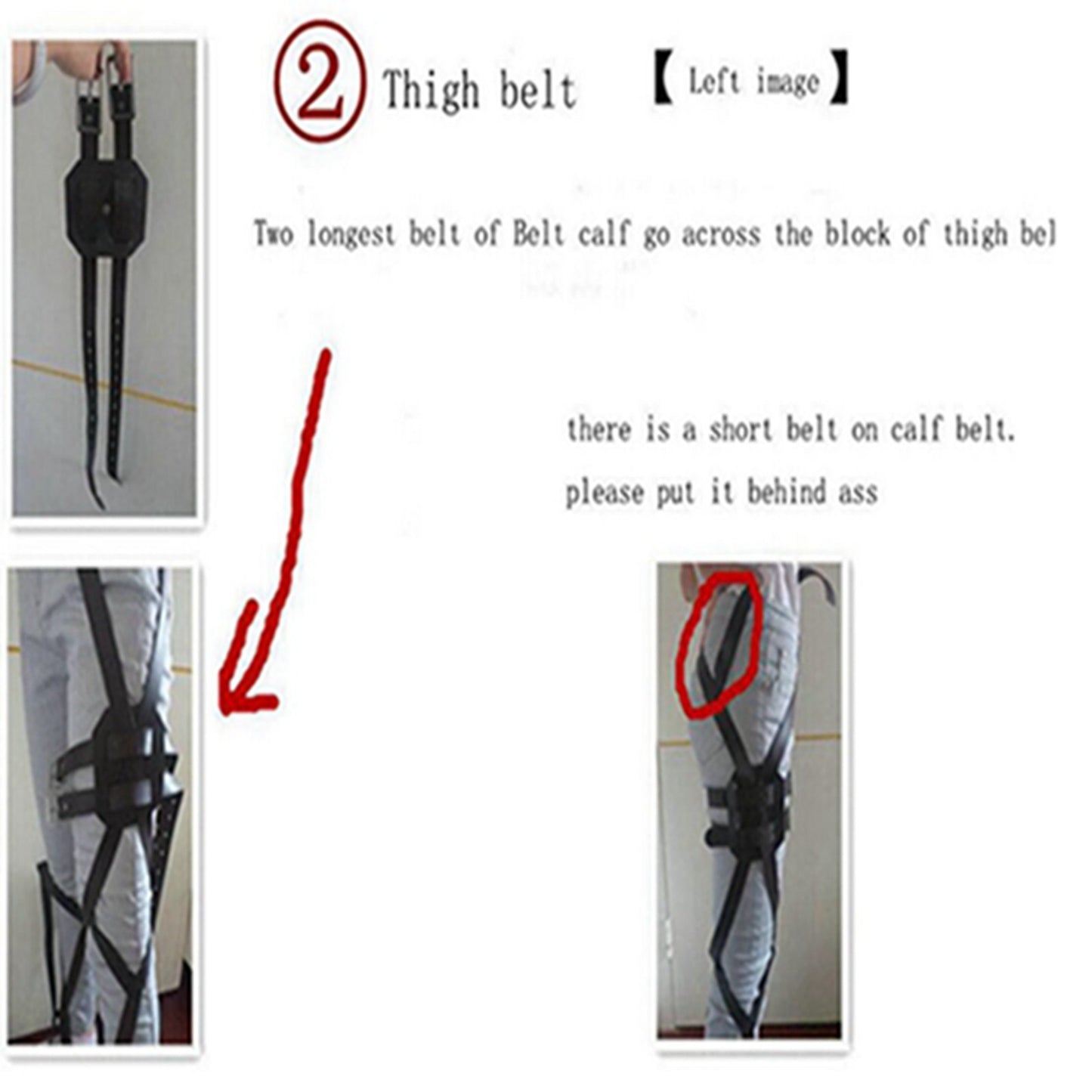 Cosplay Costume Shingeki No Kyojin Recon Corps Mikasa Ackerman Harness Belt Hook