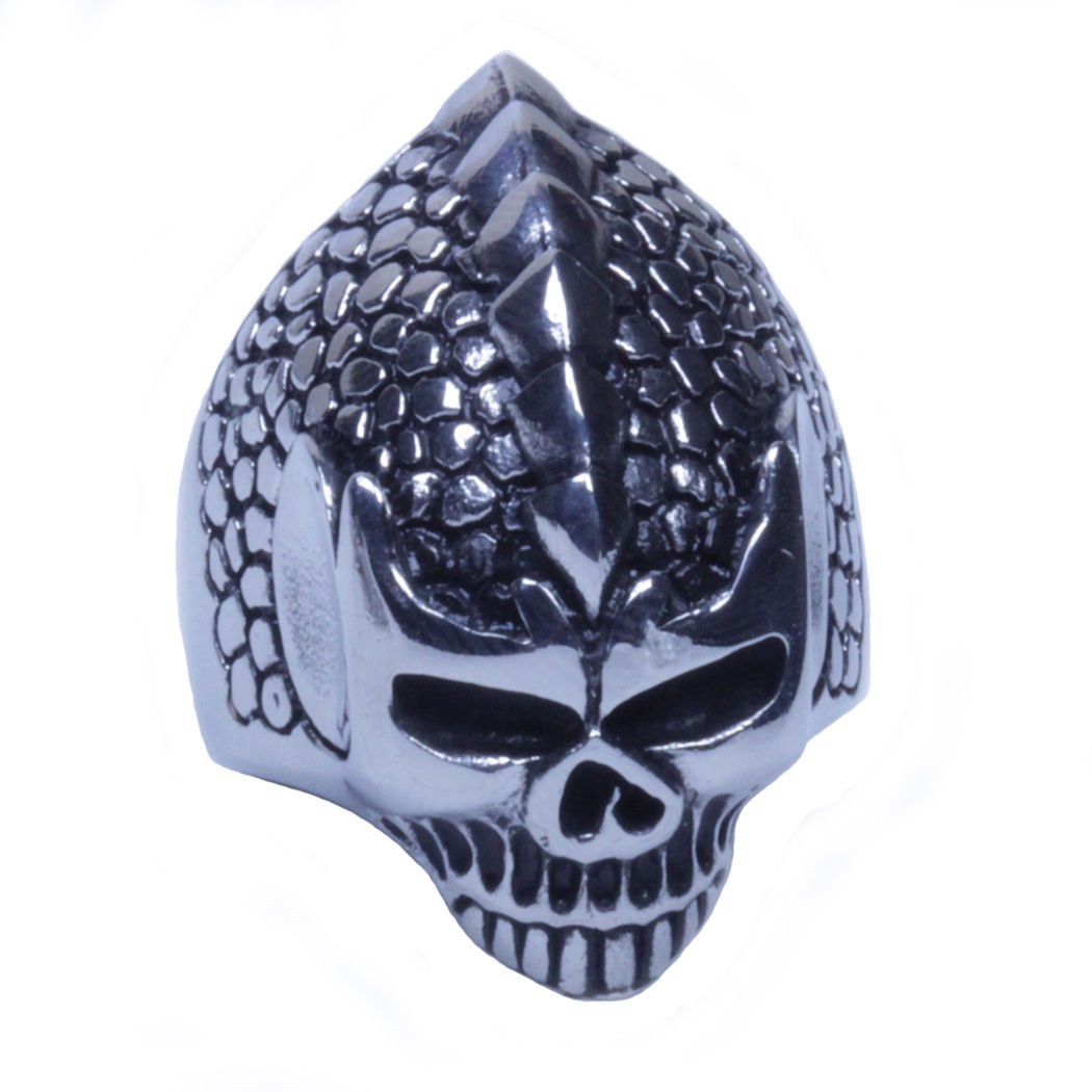 US Seller Men's Silver Stainless Steel Skull Biker Ring Sizes 7-15 HS27