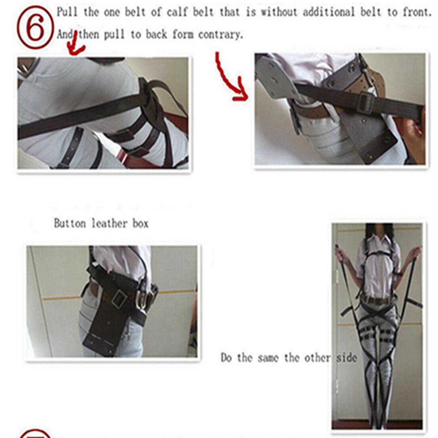 Cosplay Costume Shingeki No Kyojin Recon Corps Mikasa Ackerman Harness Belt Hook