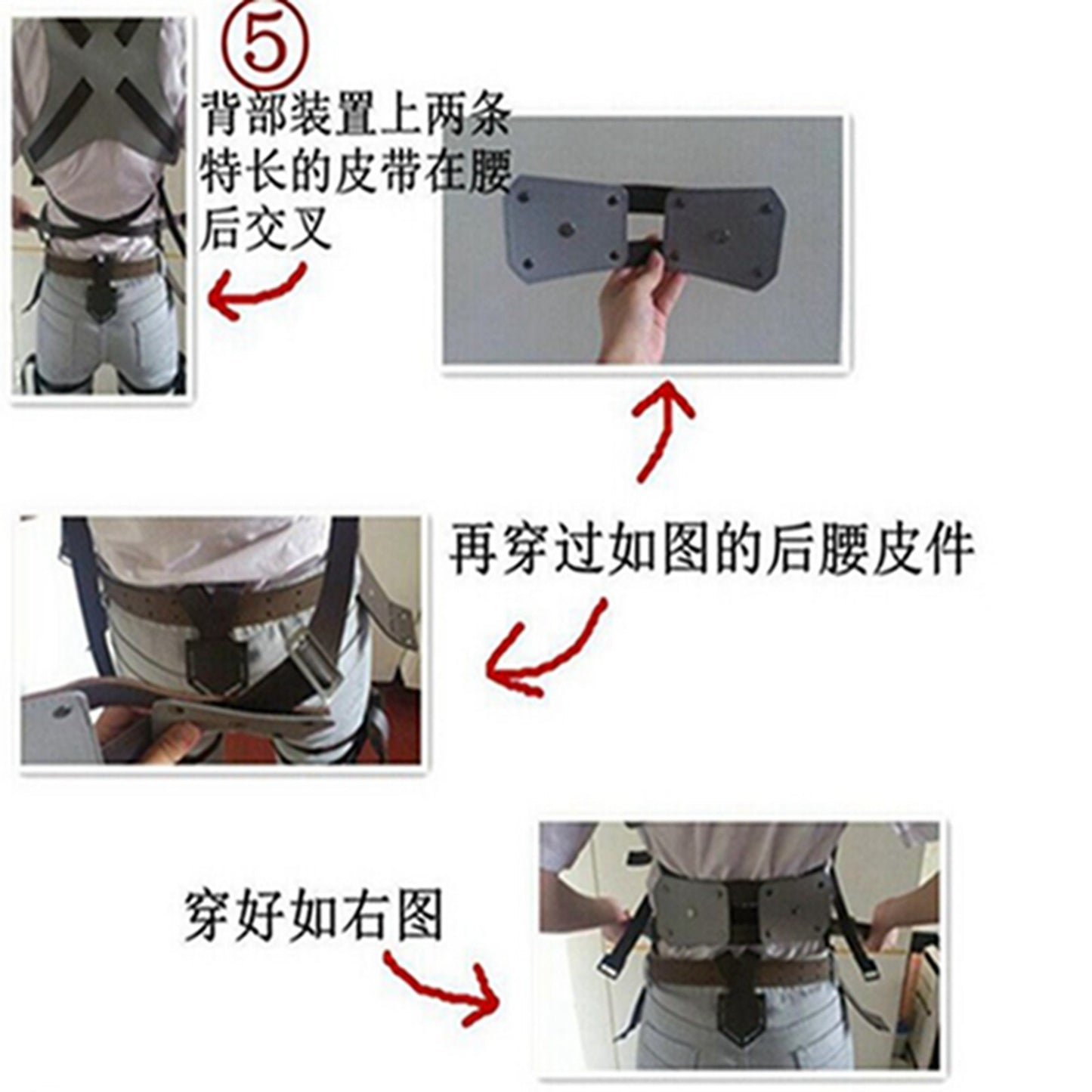 Cosplay Costume Shingeki No Kyojin Recon Corps Mikasa Ackerman Harness Belt Hook