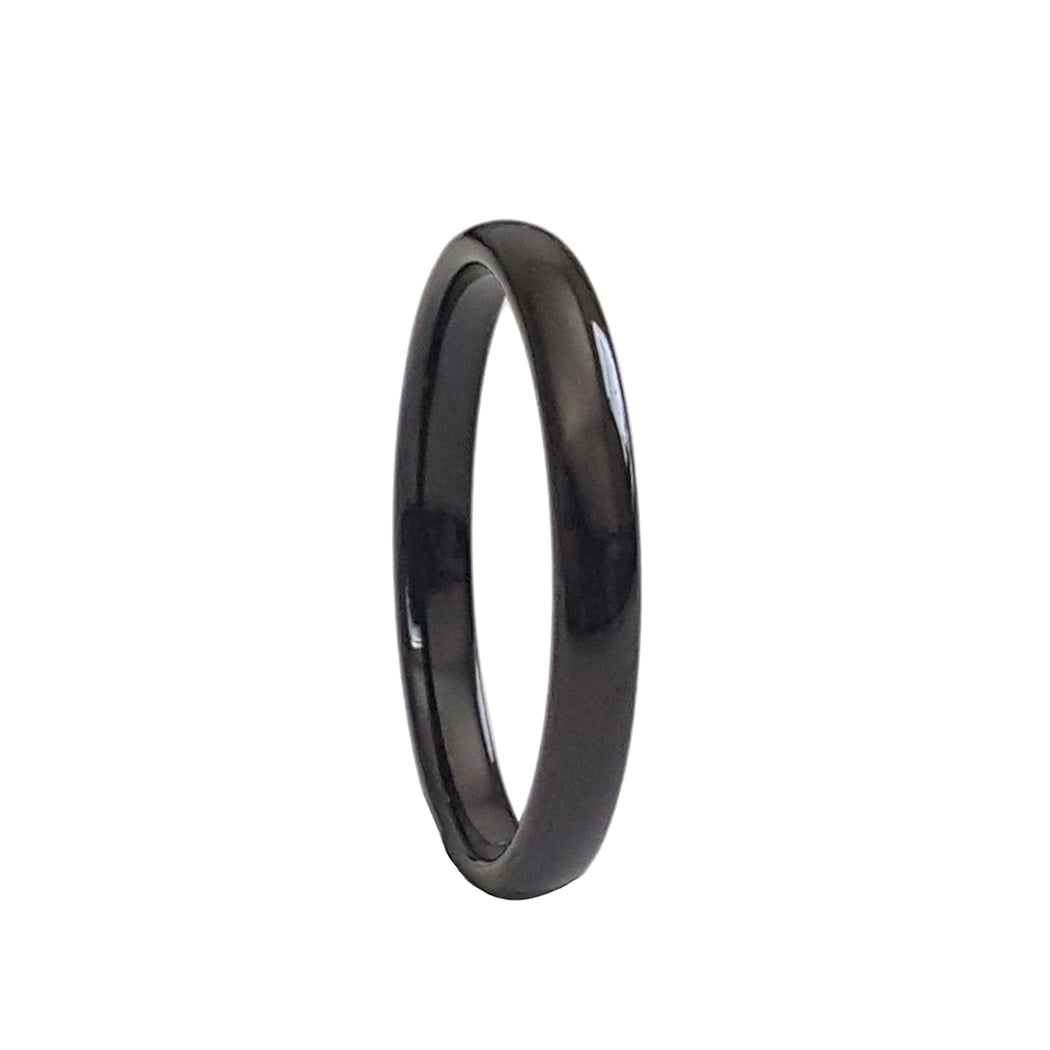 Black Tungsten Carbide 3mm Comfort Fit Plain Wedding Band Rings Size 3-11 TG59
