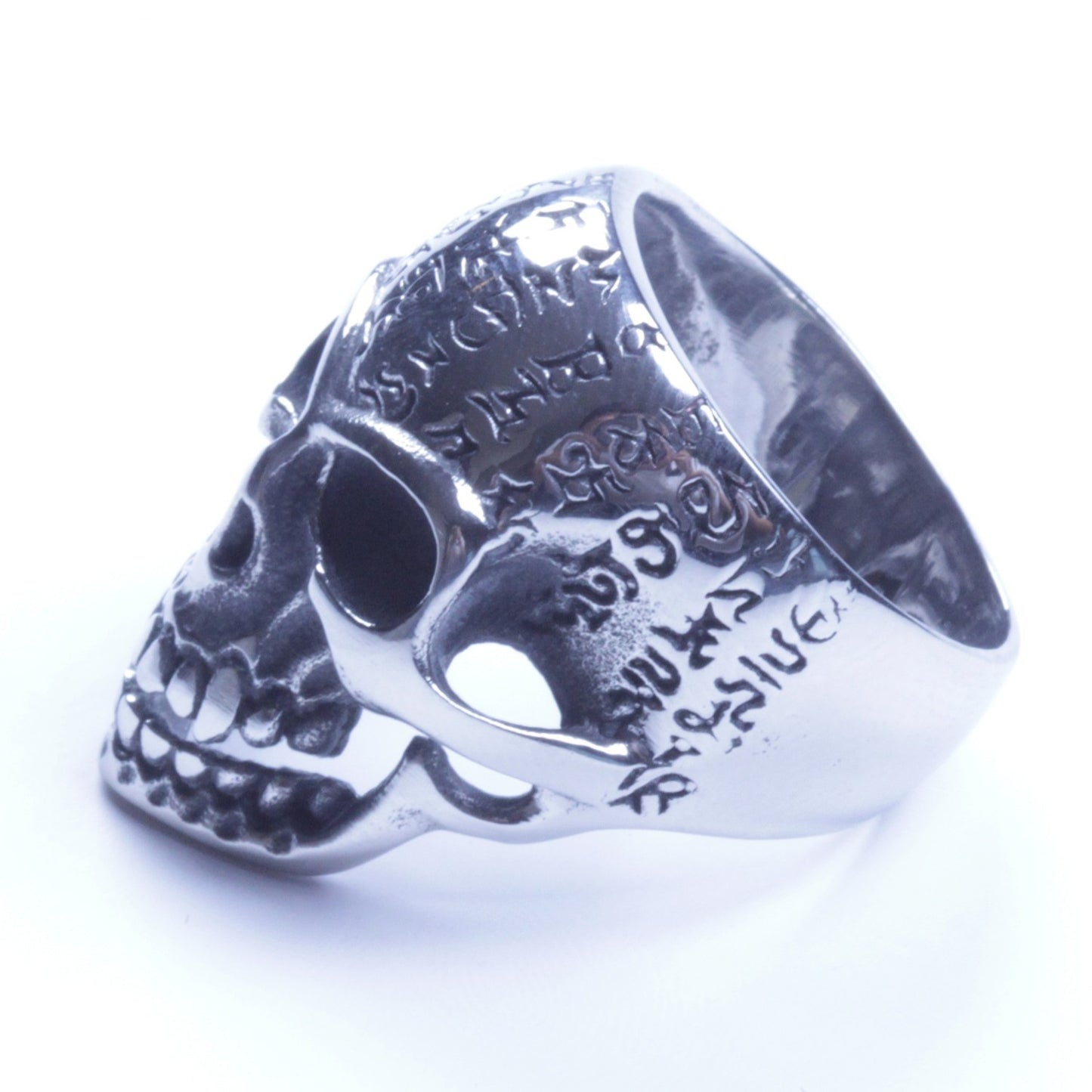 US Seller Men's Silver Stainless Steel Skull Biker Ring Size 8-14 SR49