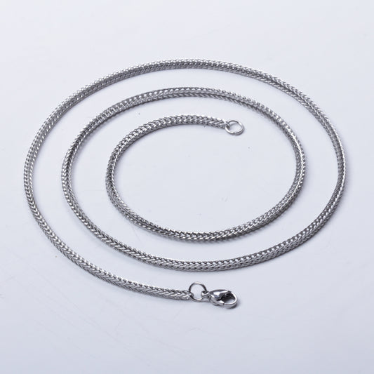 3.0 mm 16"-40" Stainless Steel Foxtail Necklace Chain Sb56 USA Seller