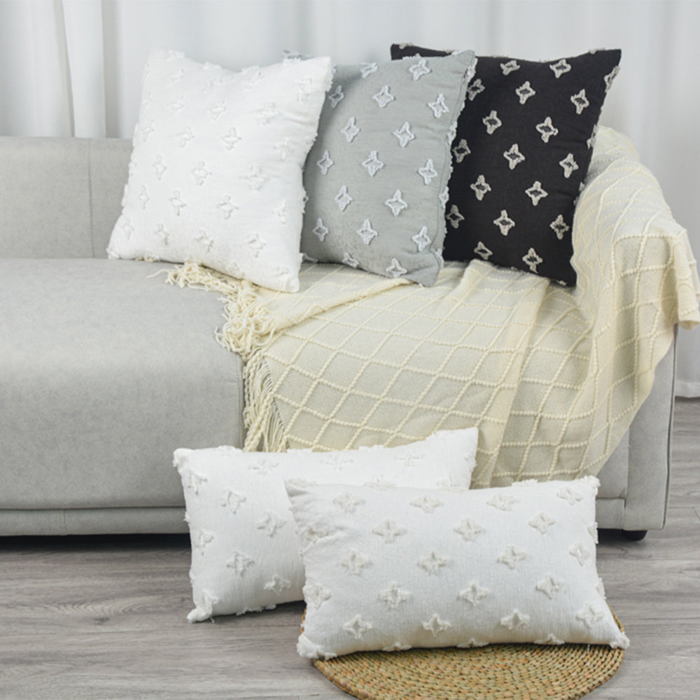 20x20 red throw pillow with 450g insert by fancy & stacy