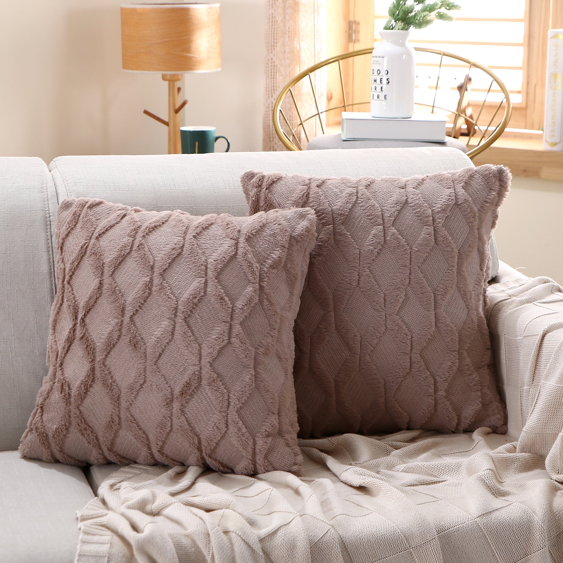 Decorative throw pillow by fancy & stacy