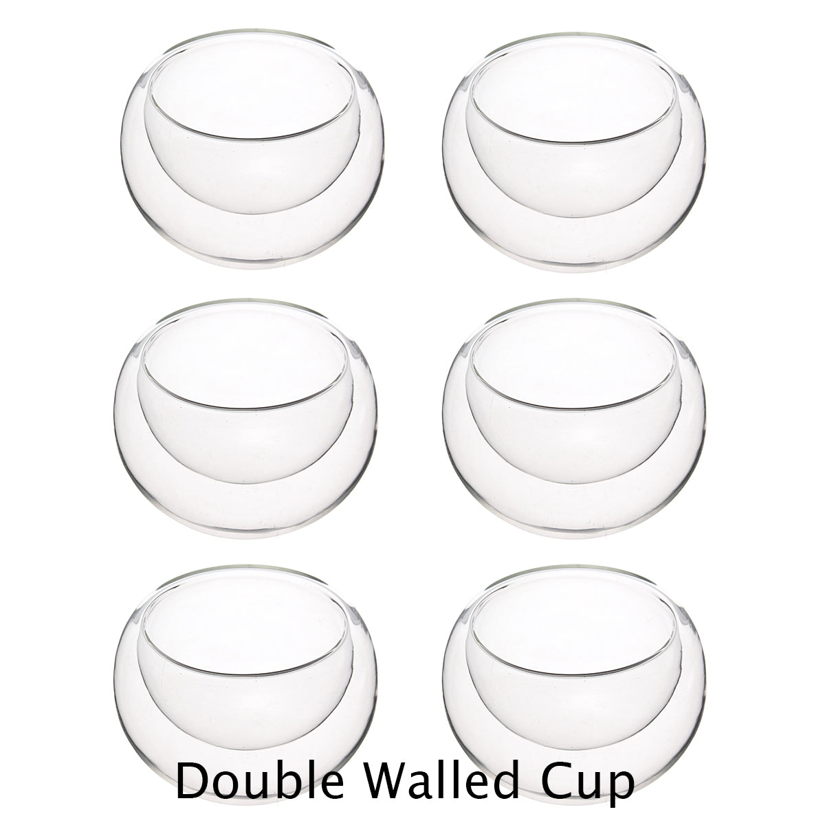 [6 double walled cups] 6 double walled cups