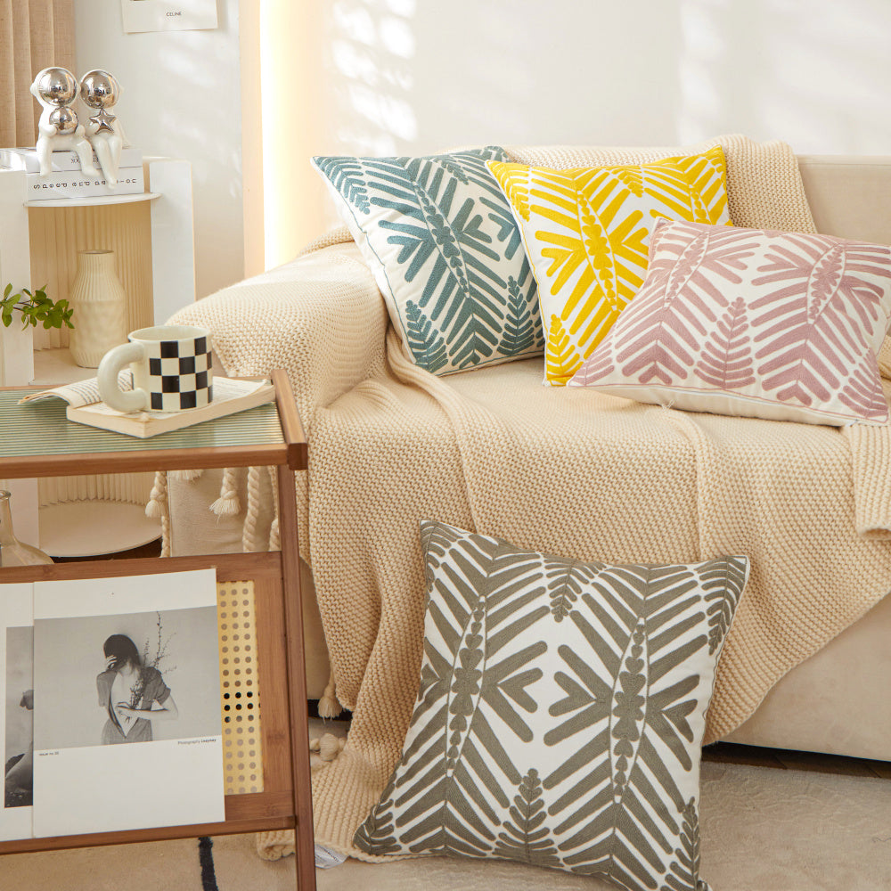 18x18 gray decorative throw pillow by fancy & stacy