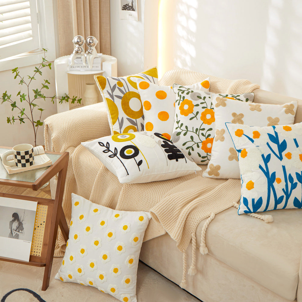 Floral square pillow cover by fancy & stacy home decor