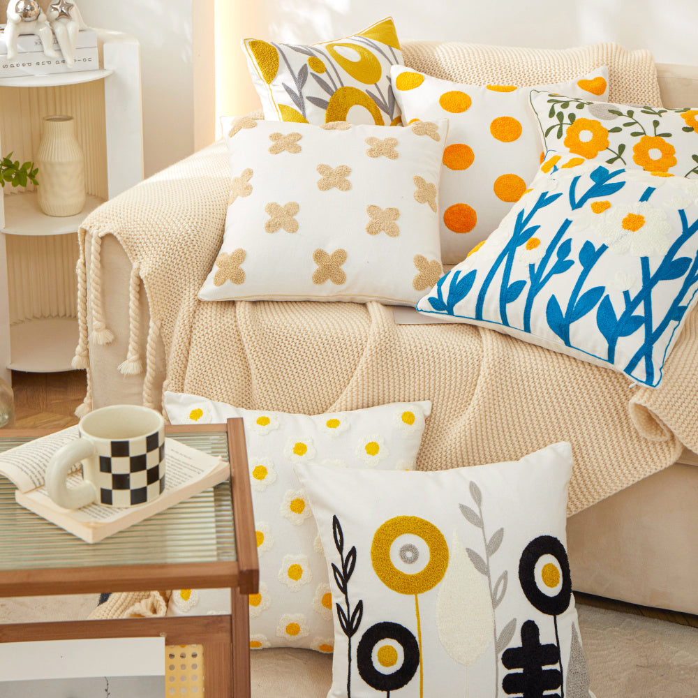 Floral square pillow cover by fancy & stacy home decor