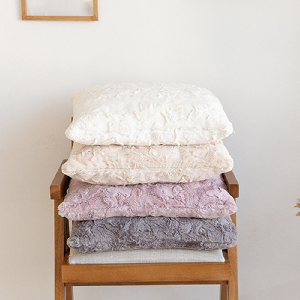 2-piece fur decorative pillow bundle by fancy & stacy