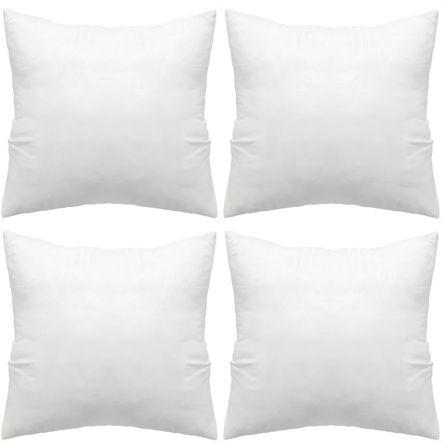 4pcs Throw Pillow Inserts, Square Cushion Inner Soft Fluffy Plump Stuffer Cushion Pillow Core White Pillow Inserts Christmas Decor Halloween Decor Bed Sofa Home Decor