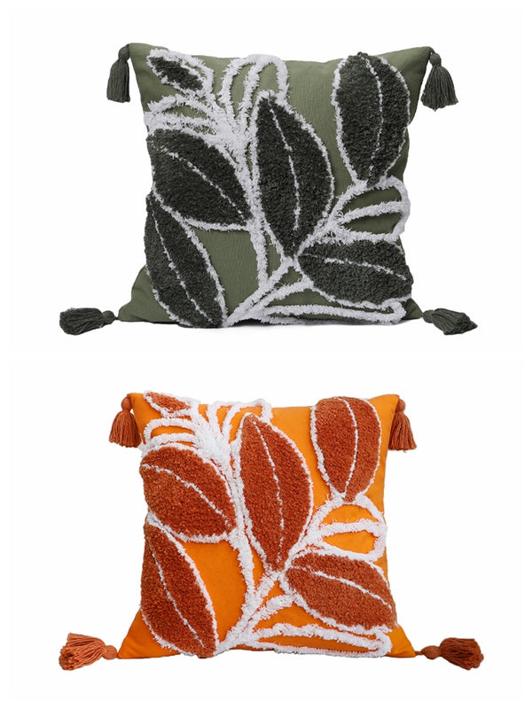 Red leaf throw pillow cover by fancy & stacy home decor