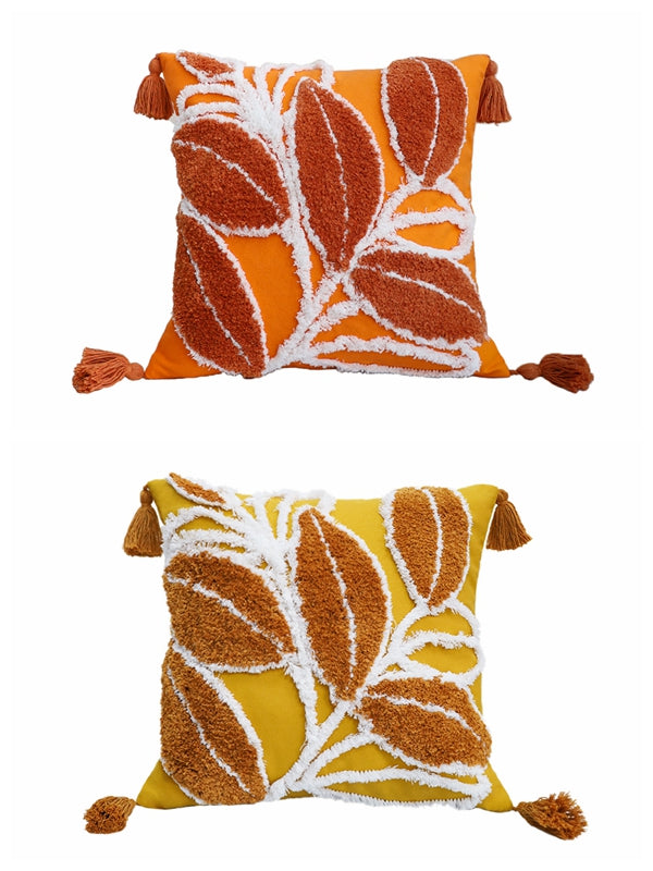 Red leaf throw pillow cover by fancy & stacy home decor