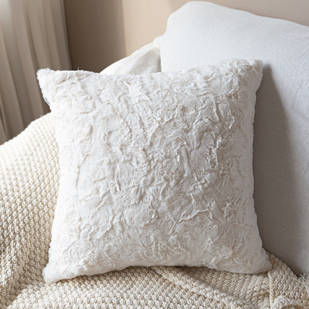 2-piece fur decorative pillow bundle by fancy & stacy
