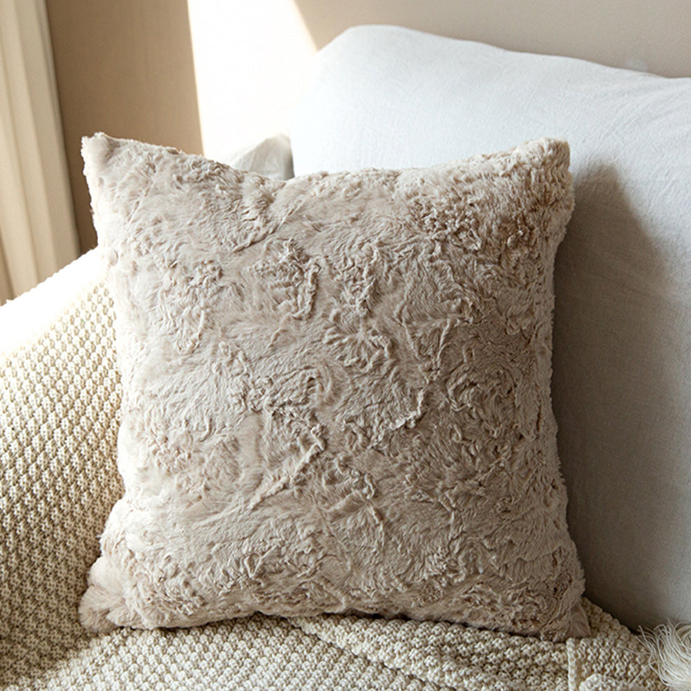 2-piece fur decorative pillow bundle by fancy & stacy