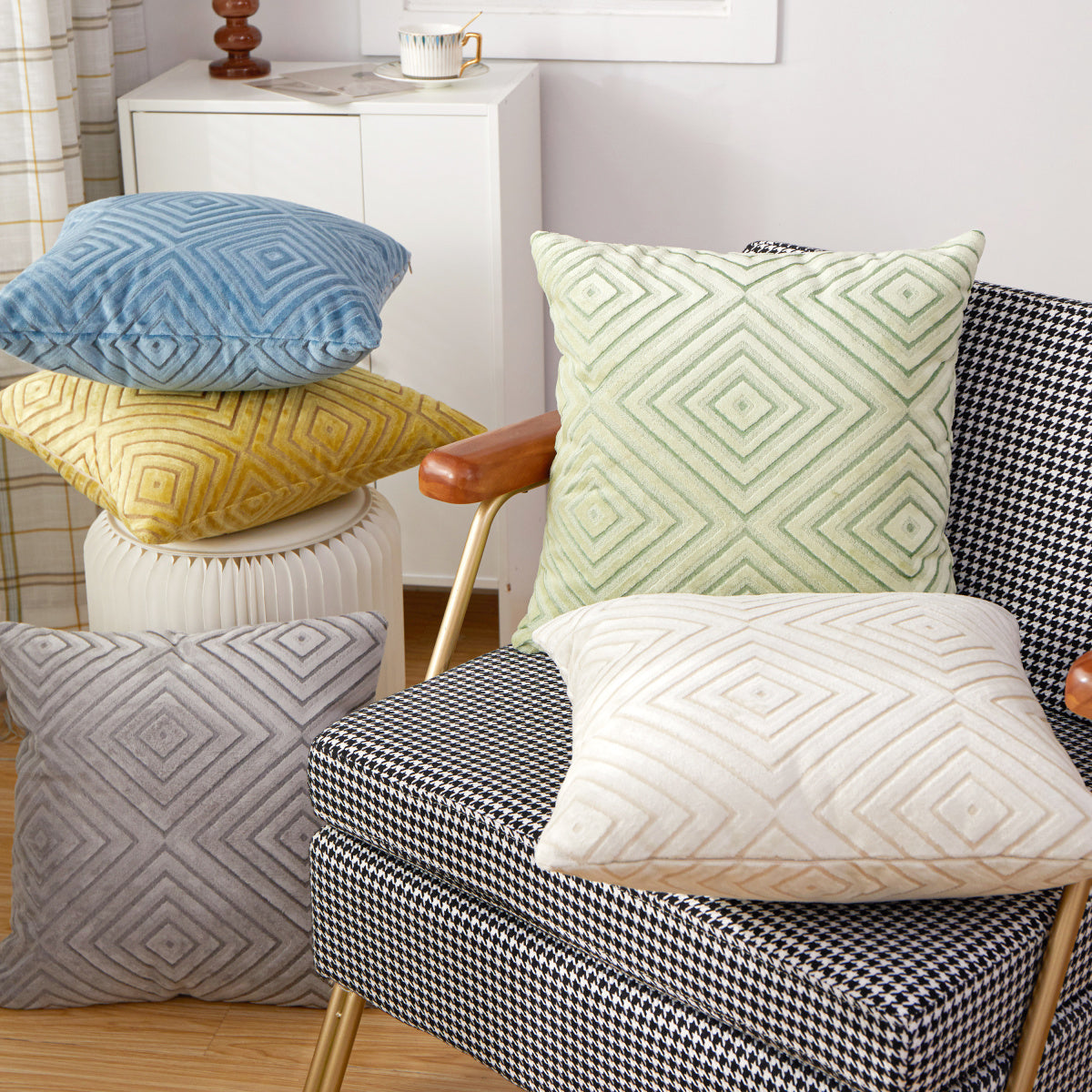 18x18 decorative throw pillow by fancy & stacy