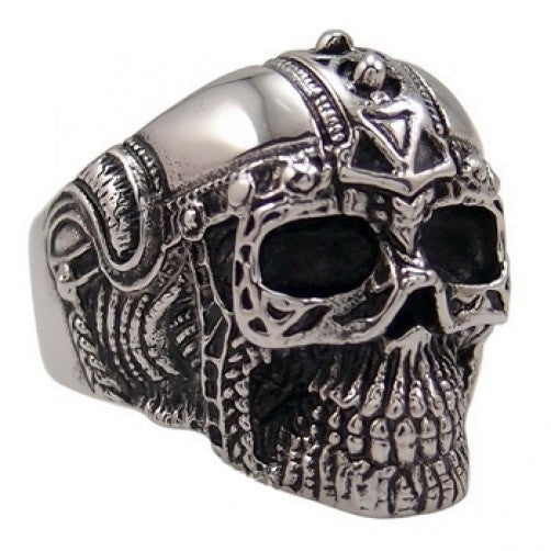 US Seller Men's Silver Stainless Steel Skull Biker Ring Size 8-15 SR46