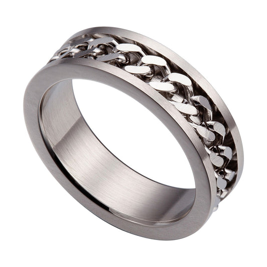 US Seller Chain Center 6mm Stainless Steel Ring Size 6-12 SR18