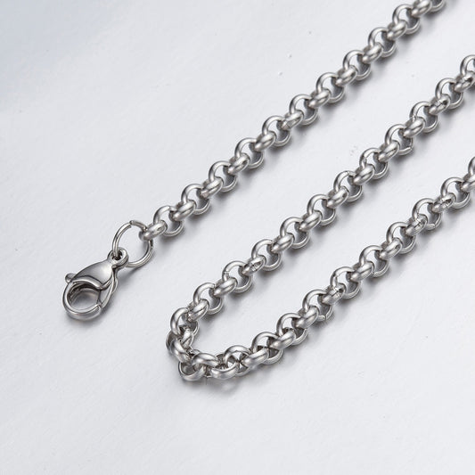 2MM 14"-50" Silver Stainless Steel Rolo Necklace Chain Sb18 USA Seller
