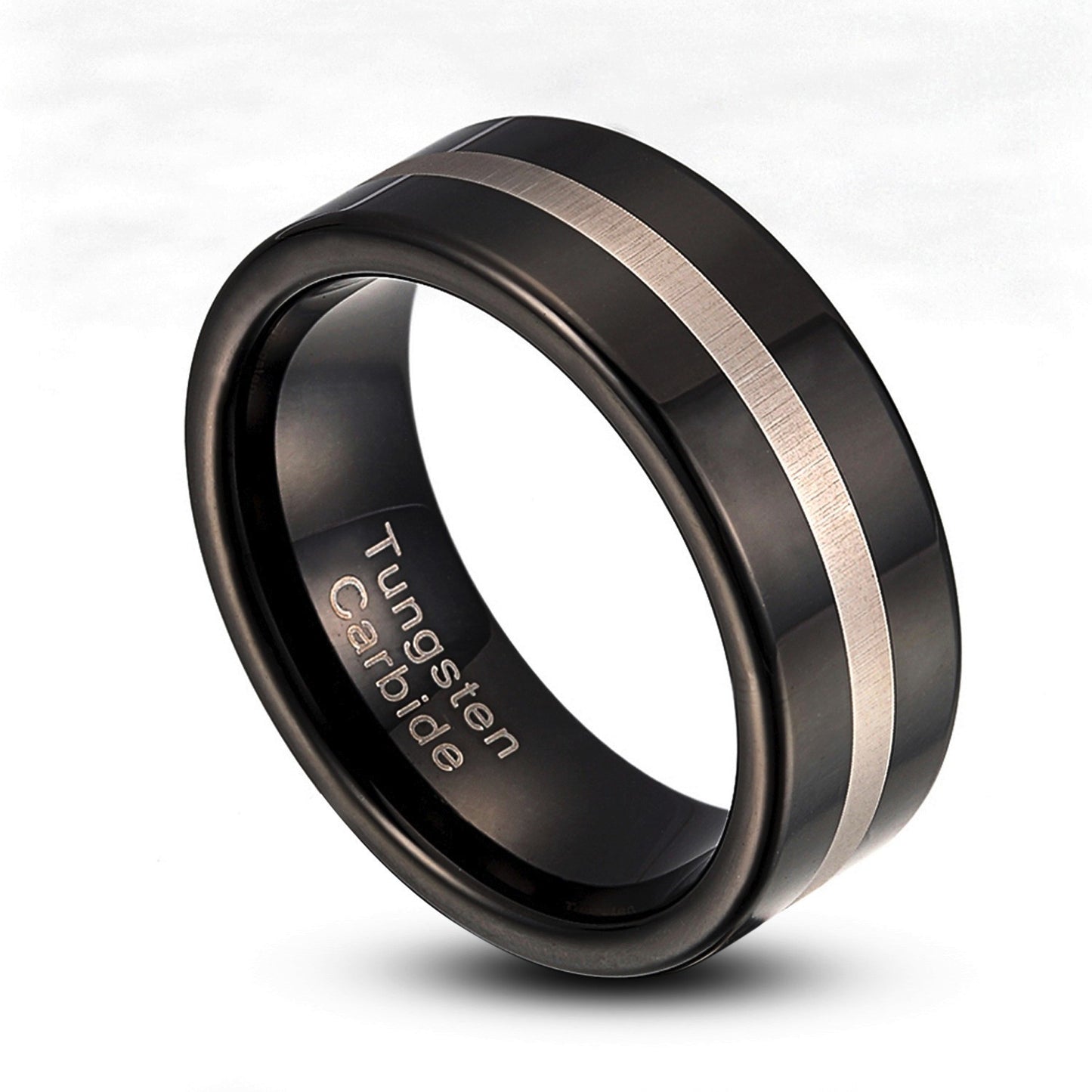 Tungsten Carbide 8mm Wedding Band Comfort Fit Ring US Size 8-14 TG006