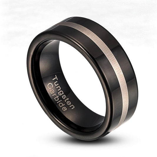 Tungsten Carbide 8mm Wedding Band Comfort Fit Ring US Size 8-14 TG006