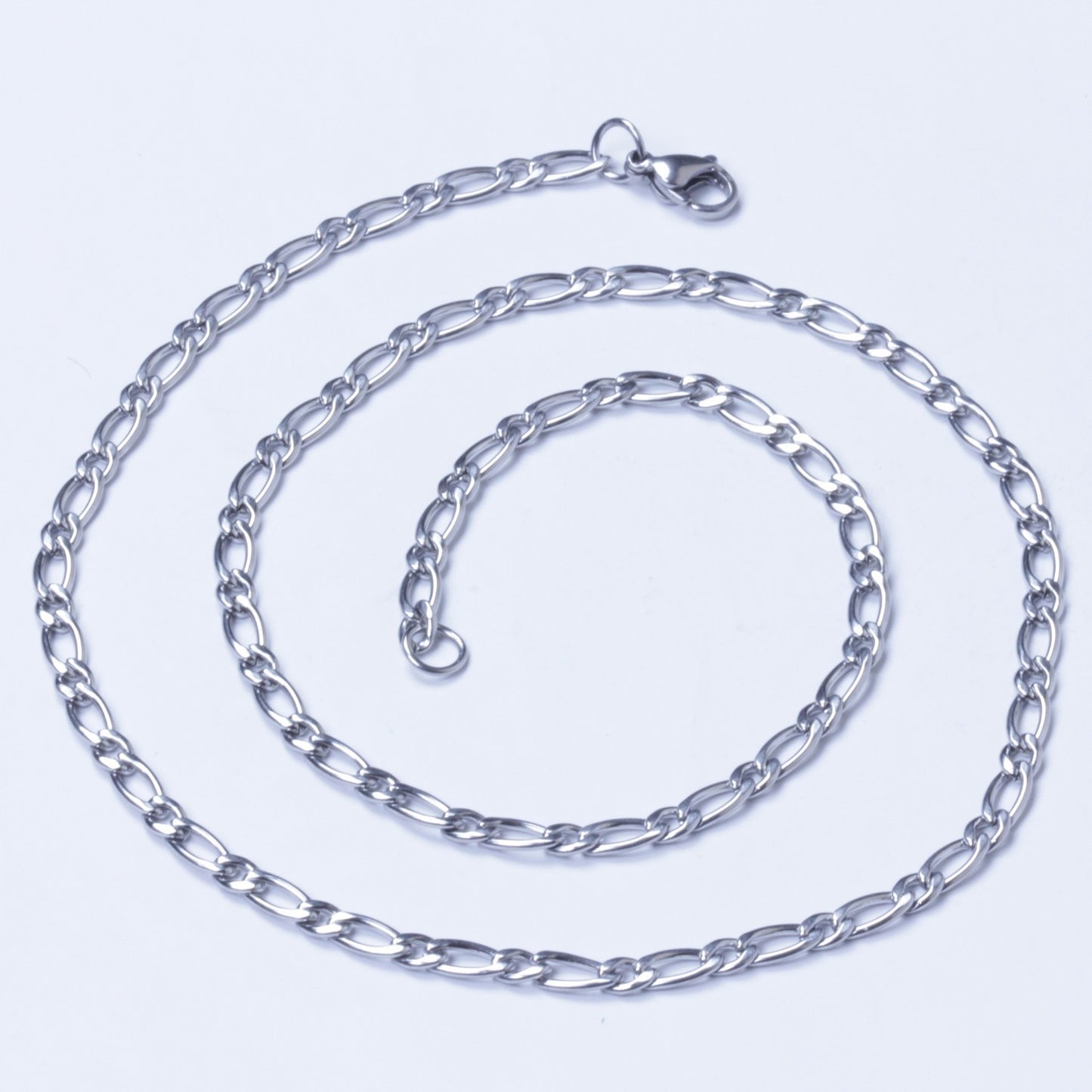 7.5 MM 10"-100" Silver Stainless Steel Curb Necklace Chain Sb25 USA Seller
