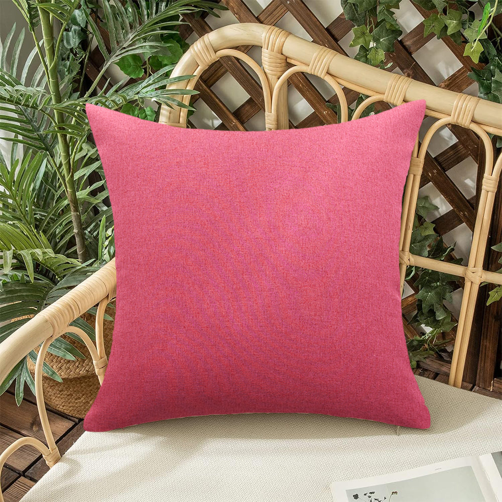 Pack of 1 Solid Color Outdoor Waterproof Throw Pillow Square 18"x18" or Rectangle 12"x20"