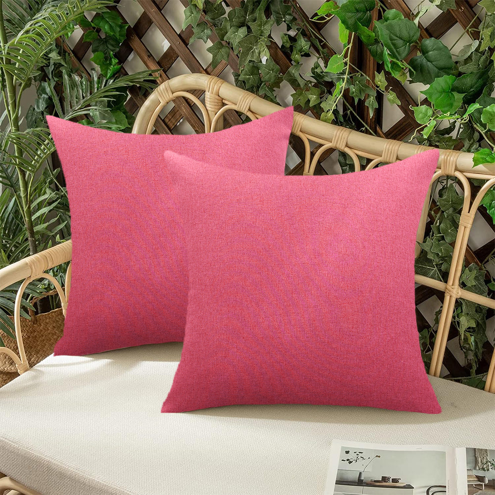 Pack of 1 Solid Color Outdoor Waterproof Throw Pillow Square 18"x18" or Rectangle 12"x20"