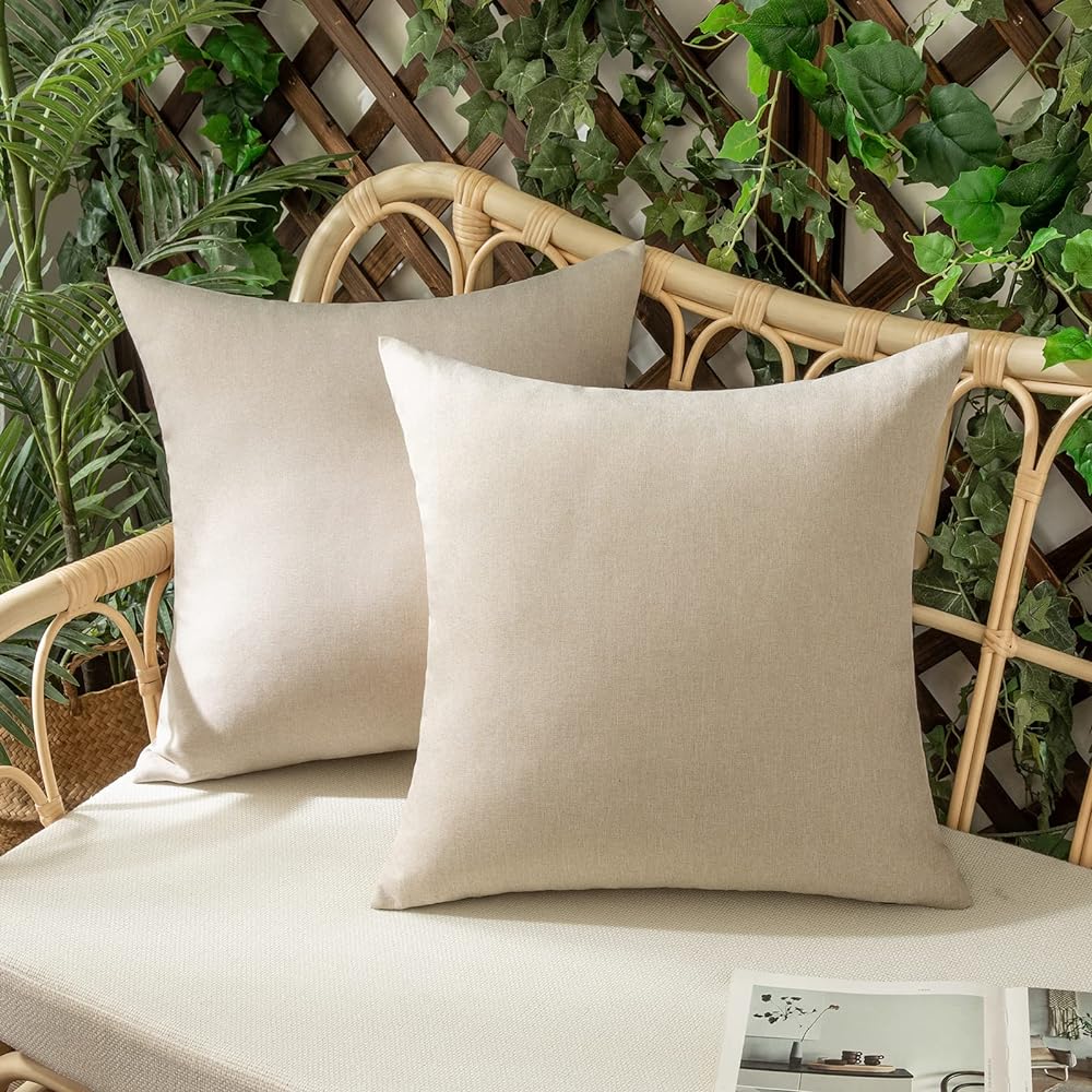 Pack of 1 Solid Color Outdoor Waterproof Throw Pillow Square 18"x18" or Rectangle 12"x20"