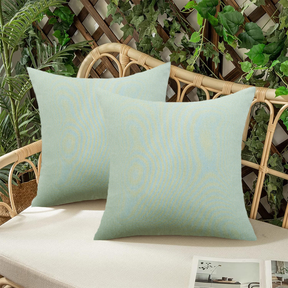 Pack of 1 Solid Color Outdoor Waterproof Throw Pillow Square 18"x18" or Rectangle 12"x20"