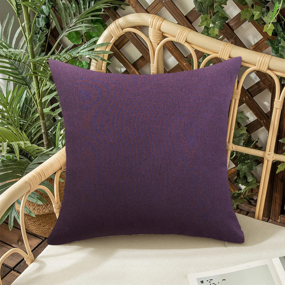 Pack of 1 Solid Color Outdoor Waterproof Throw Pillow Square 18"x18" or Rectangle 12"x20"