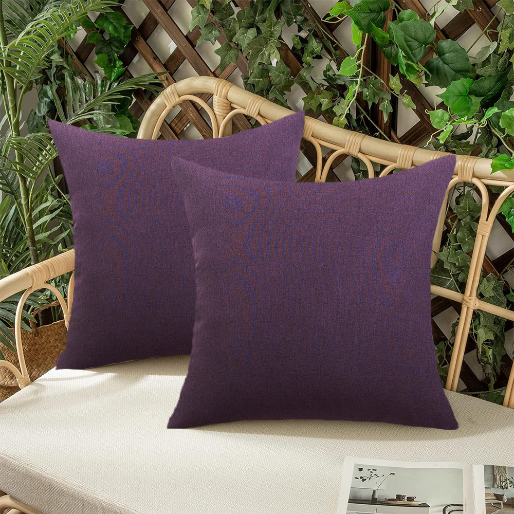 Pack of 1 Solid Color Outdoor Waterproof Throw Pillow Square 18"x18" or Rectangle 12"x20"
