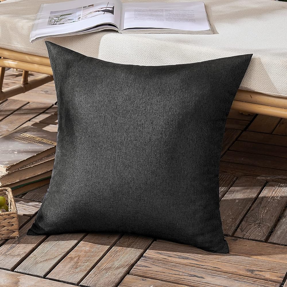 Pack of 1 Solid Color Outdoor Waterproof Throw Pillow Square 18"x18" or Rectangle 12"x20"