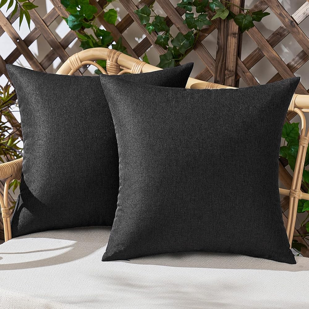 Pack of 1 Solid Color Outdoor Waterproof Throw Pillow Square 18"x18" or Rectangle 12"x20"