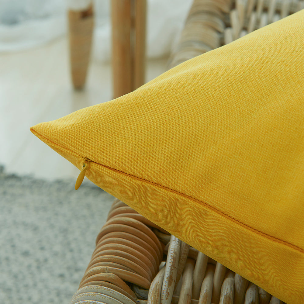 Pack of 1 Solid Color Outdoor Waterproof Throw Pillow Square 18"x18" or Rectangle 12"x20"