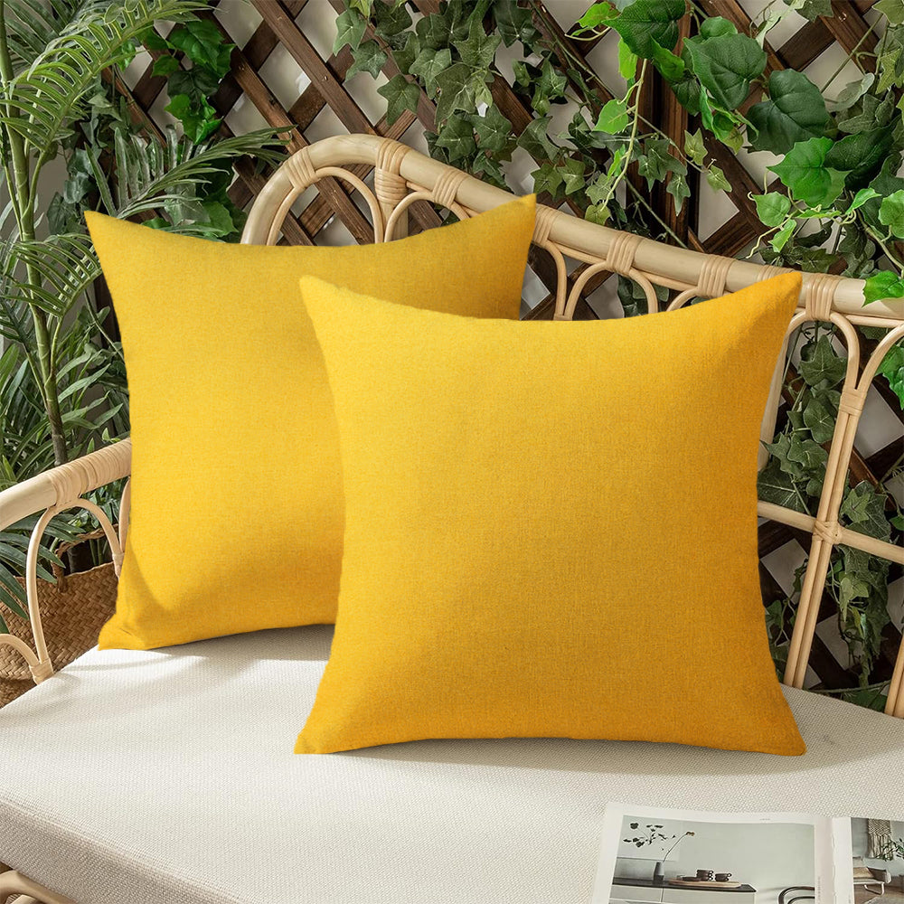 Pack of 1 Solid Color Outdoor Waterproof Throw Pillow Square 18"x18" or Rectangle 12"x20"