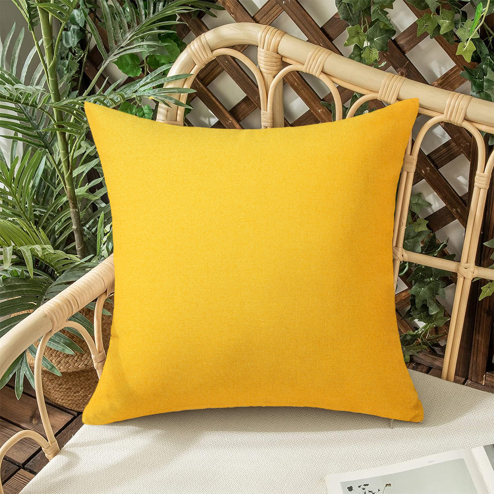 Pack of 1 Solid Color Outdoor Waterproof Throw Pillow Square 18"x18" or Rectangle 12"x20"
