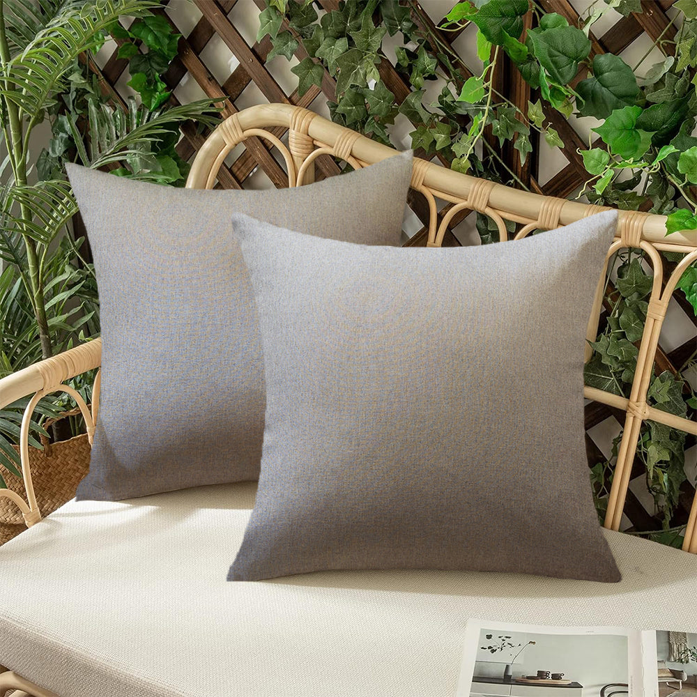 18x18 tan 2-piece pillow cover set by fancy & stacy