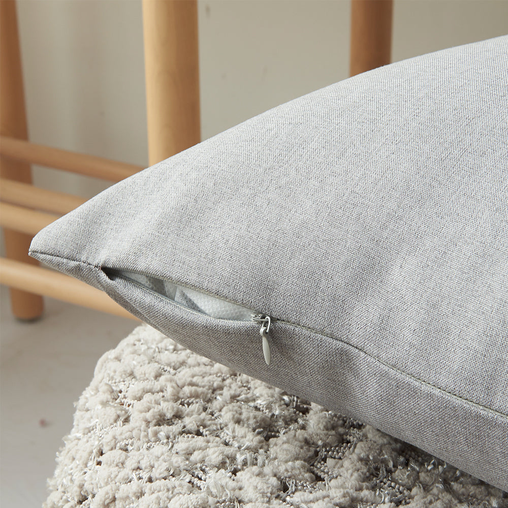 18x18 tan 2-piece pillow cover set by fancy & stacy