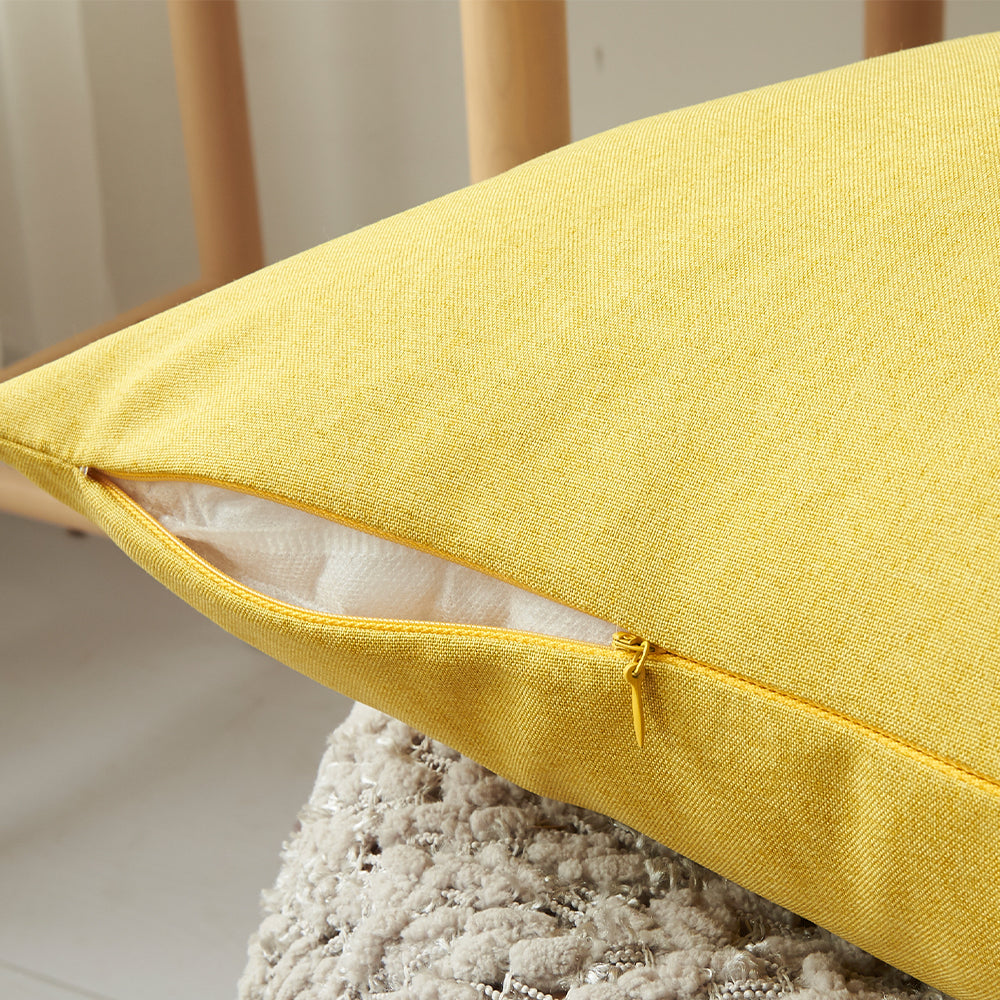 18x18 tan 2-piece pillow cover set by fancy & stacy