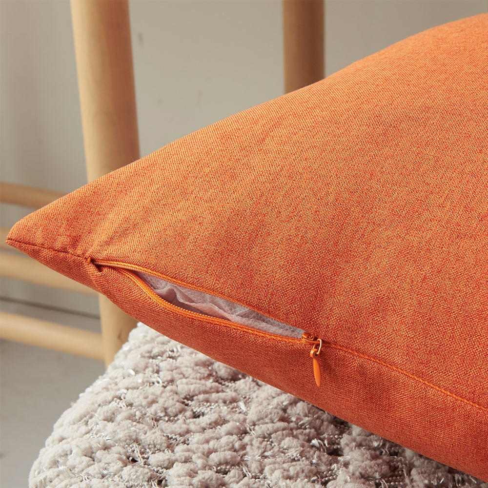 18x18 tan 2-piece pillow cover set by fancy & stacy