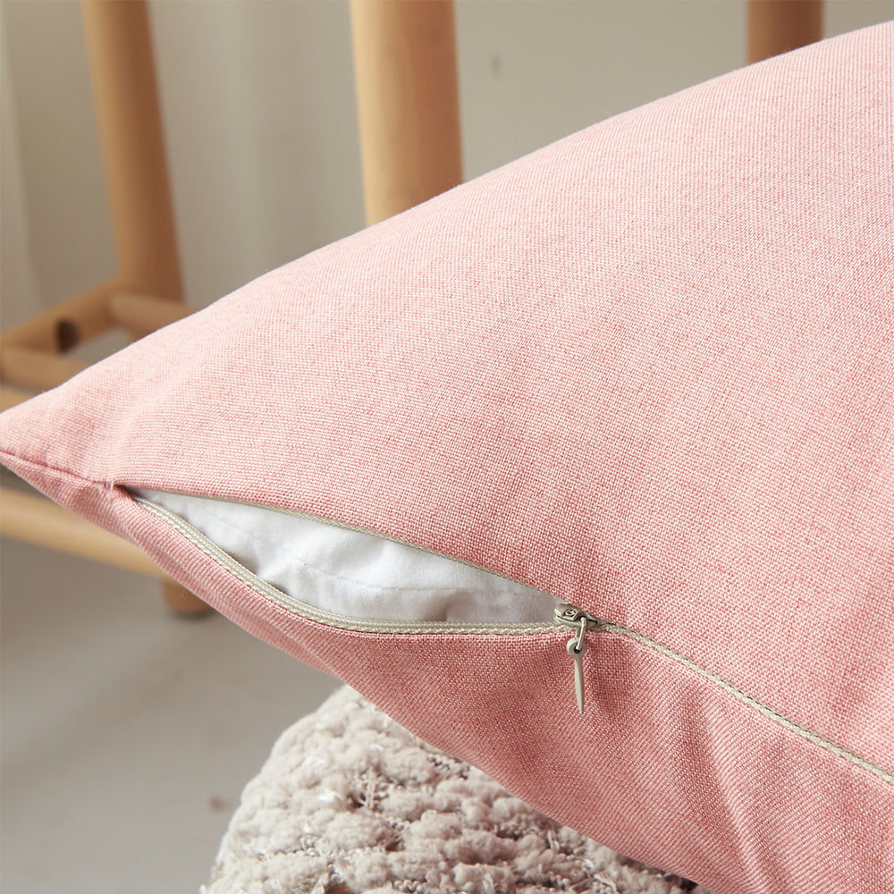 18x18 tan 2-piece pillow cover set by fancy & stacy