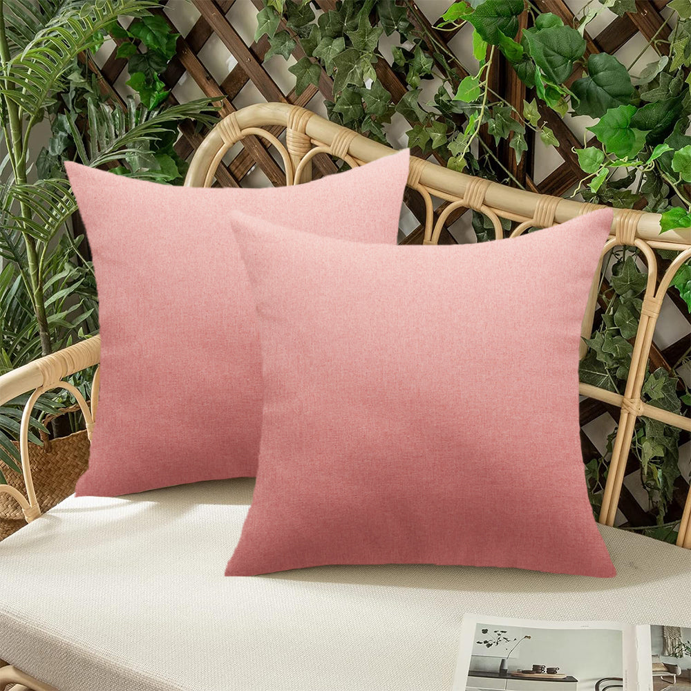 18x18 tan 2-piece pillow cover set by fancy & stacy