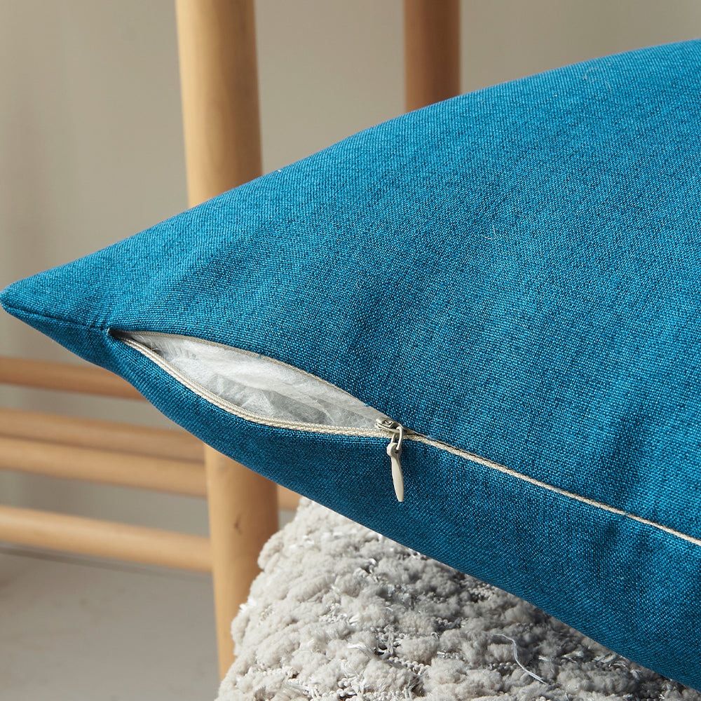 18x18 tan 2-piece pillow cover set by fancy & stacy