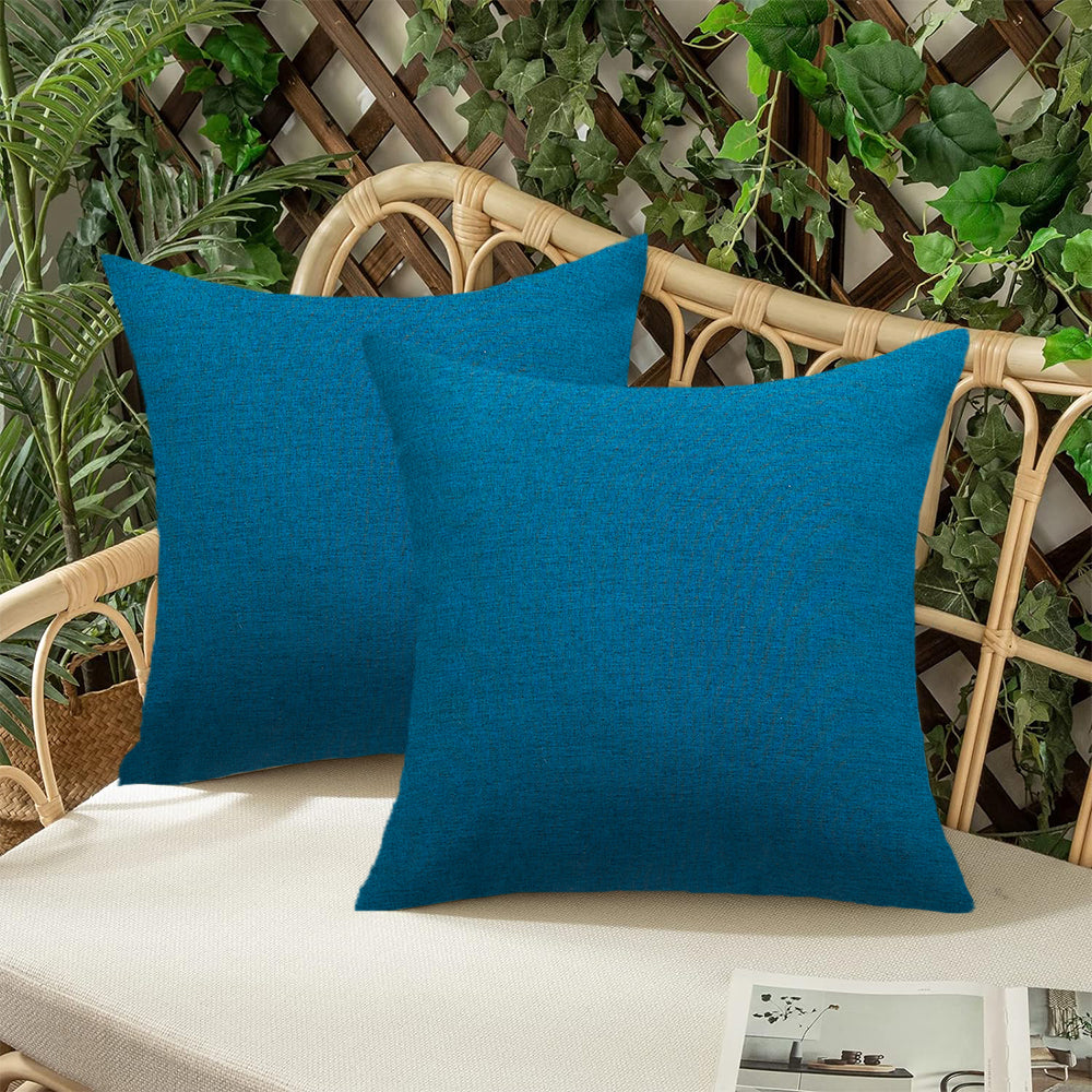 Pack of 1 Solid Color Outdoor Waterproof Throw Pillow Square 18"x18" or Rectangle 12"x20"