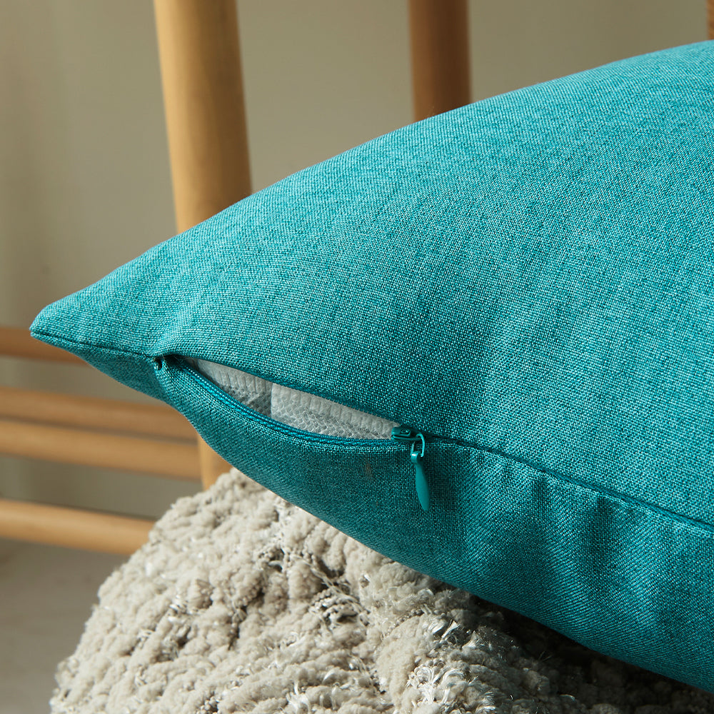 Pack of 1 Solid Color Outdoor Waterproof Throw Pillow Square 18"x18" or Rectangle 12"x20"